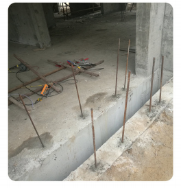 我院研發的無機膠應用于商河某工程